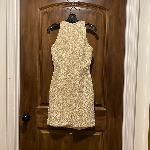 green emerald velvet dress CARMEN MARC VALVO Size 4 Cream Beaded Lace Overlay Sleeveless Gown – Sui  Generis Designer Consignment main image 1